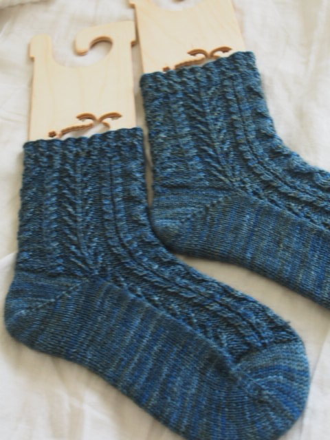 手編み靴下（8）深緑